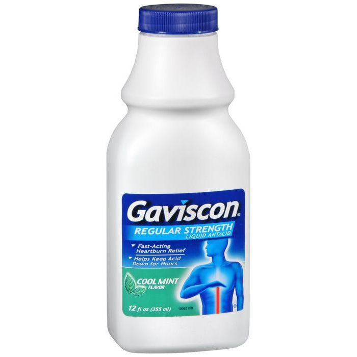 Gaviscon Liquid Regular Strength, Cool Mint Flavor - 12 oz