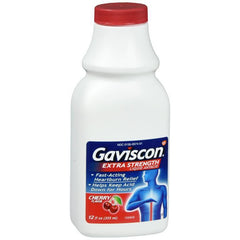 Gaviscon Liquid Extra Strength, Cherry Flavor - 12 oz