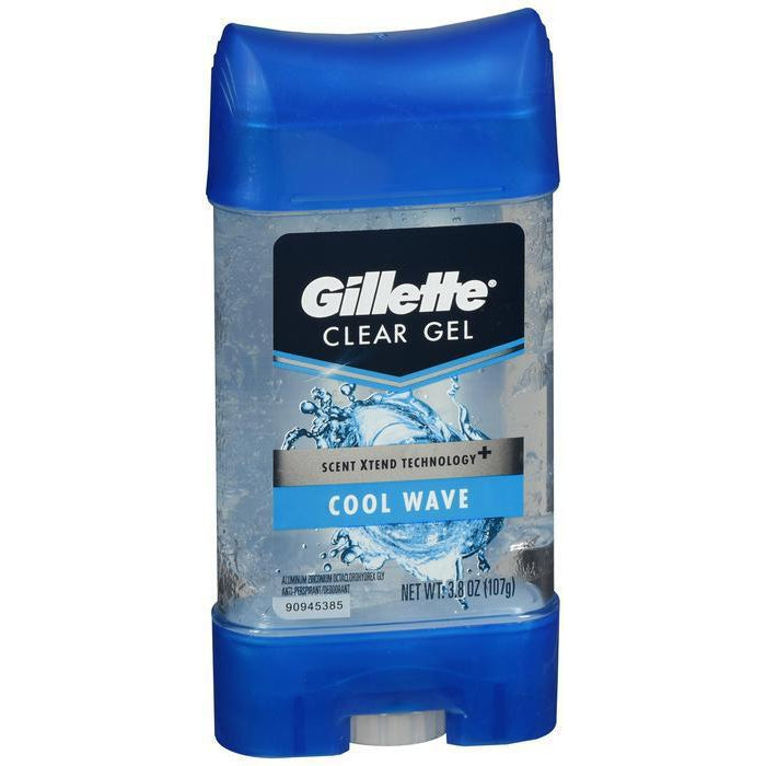 Gillette Antiperspirant Deodorant for Men, Cool Wave Scent, Clear Gel - 3.8 Oz