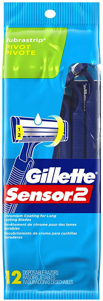 Gillette Sensor 2 Pivot Disposable Razors-12 ct UPC: 047400126220