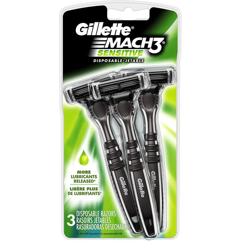 Gillette MACH 3 Sensitive Disposable Razors - 3 count (2-pack)