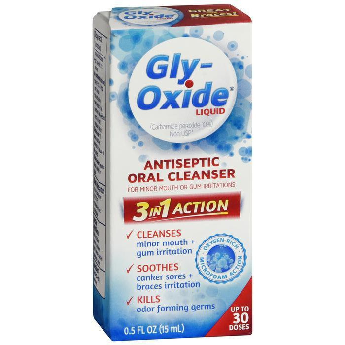 Gly-Oxide Alcohol-Free Antiseptic Mouth Sore Rinse - 0.5 oz