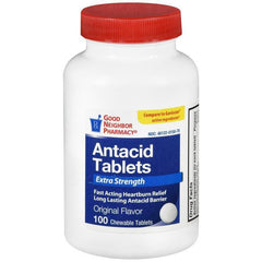 GNP Antacid Tablets, Extra Strength, Original Flavor - 100 count