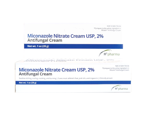 H2 Pharma Miconazole Nitrate Cream USP, 2% Antifungal Cream - 1 oz (28 g)*