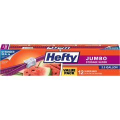 Hefty- Jumbo Storage Slider, 2.5 Gallon