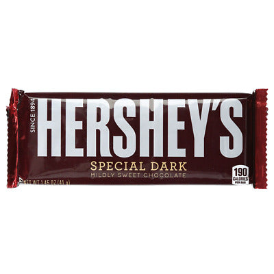 Hershey's Chocolate Bar, Special Dark Mildly Sweet Chocolate, 1.45 Oz., 1 bar