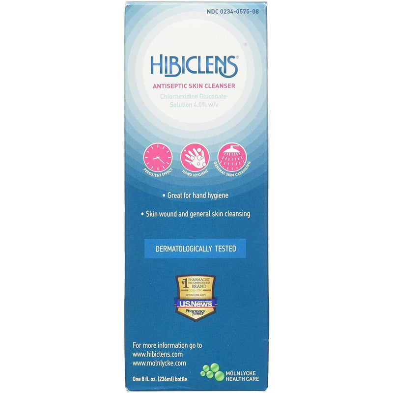 Molnlycke Hibiclens Antimicrobial/Antiseptic Skin Cleanser, 8 Fl Oz