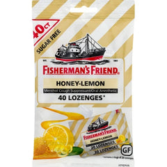 Fisherman's Friend Sugar Free Honey Lemon Menthol Cough Lozenges Value 40 ct