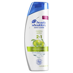 Head and Shoulders Green Apple Anti-Dandruff 2 in 1 Shampoo and Conditioner, 13.5 fl oz