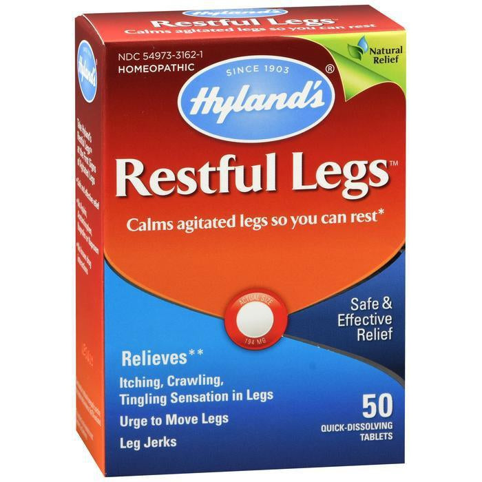 Hyland's Restful Legs Tablets, Natural Itching, Crawling, Tingling and Leg Jerk Relief, 50 Count