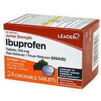 Leader Ibuprofen Junior Chewable Tablets, 24 Count