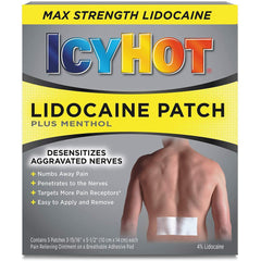 ICY Hot Lidocaine Patch Plus Menthol, 5 Count