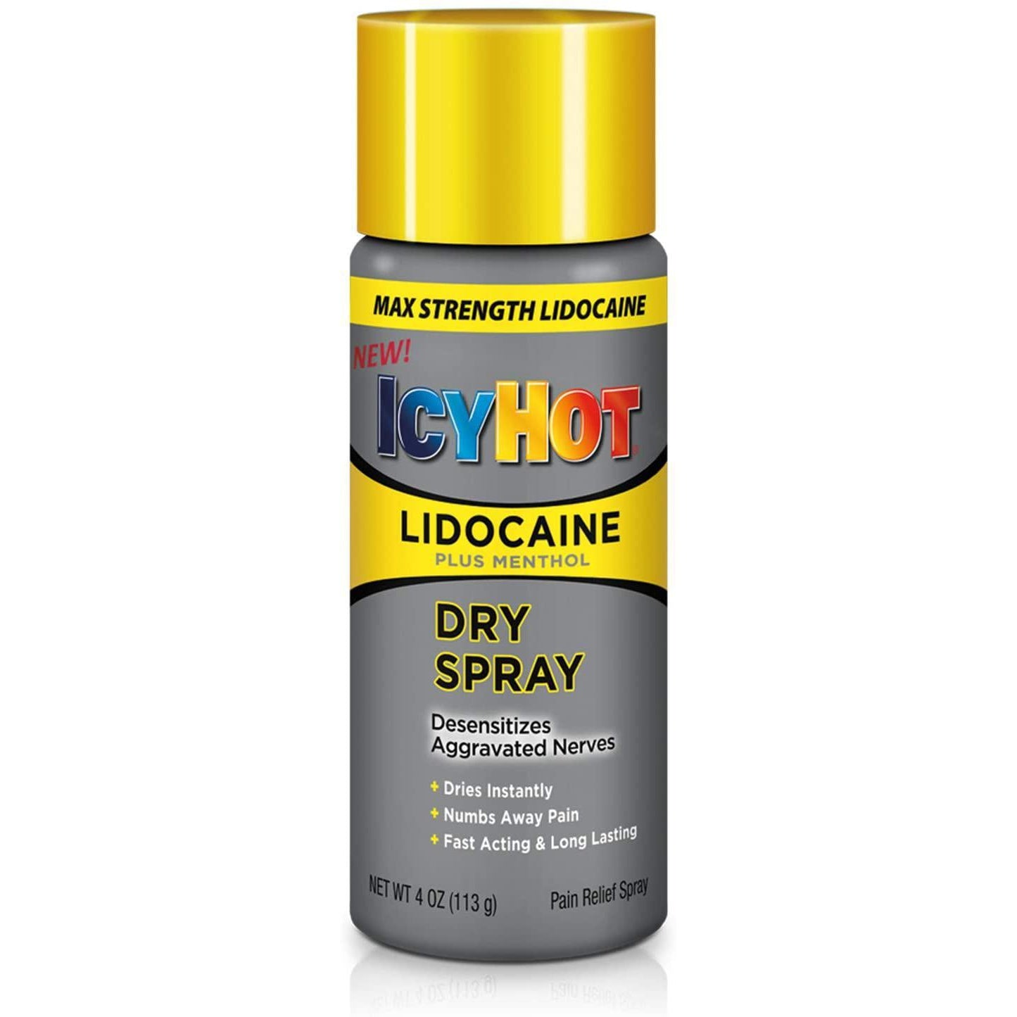 Icy Hot Max Strength Pain Relief Spray with Lidocaine Plus Menthol, 4 ...