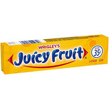 Wrigley's Juicy Fruit Gum, 5 Sticks, 1 Pack
