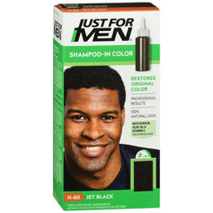 Just For Men Shampoo-In Color, Gray Hair Coloring for Men - Jet Black , H-60
