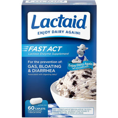 Lactaid Fast Act Lactose Intolerance Relief Caplets - 60 Travel Packs of 1-ct.