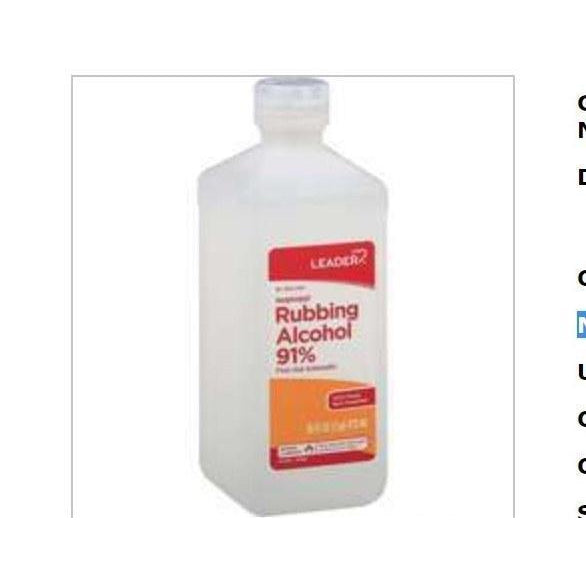 Leader Isopropyl Alcohol 91%, 16 Oz