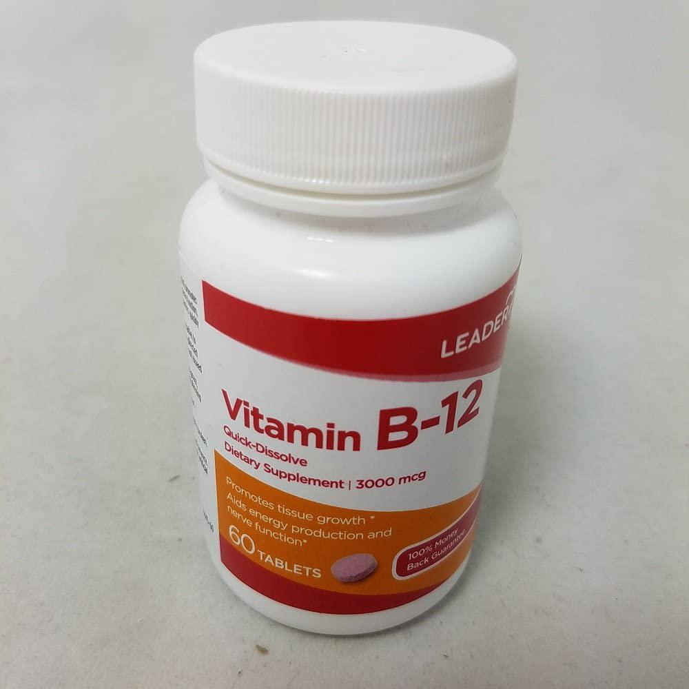 Leader Vitamin B-12 3000 mcg Dietary Supplement, 60 Tablets*