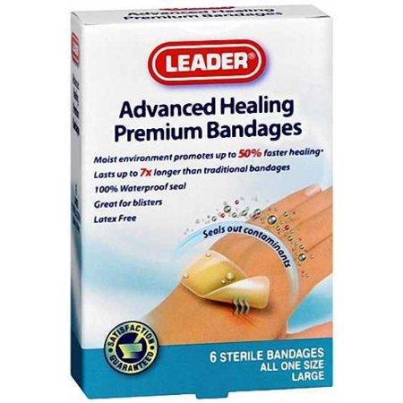 Leader Advanced Healing Premium Bandages, Large, 6 Count