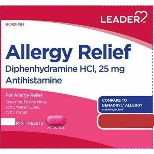 Leader Allergy Relief MiniTabs, 100 Count