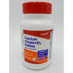 Leader Calcium Citrate + D3 Petites, 120 coated tablets