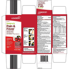 Leader Children's Acetaminophen, Pain Reliever and Fever Reducer, Cherry Flavored, 4 Fl. Oz.