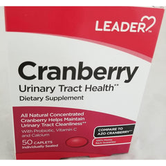 Leader Cranberry Urinary Tract Health Dietary Supplement, 50 caplets