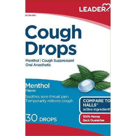 Leader Menthol Cough Drop, 30 Drops