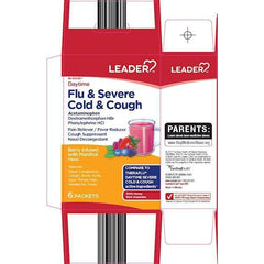 Leader Flu And Severe Cold And Cough, 6 Packets