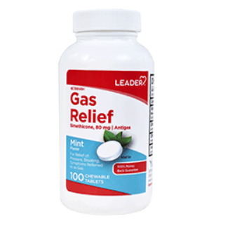 Leader Gas Relief, Mint Chewable Tablets - 100 count