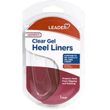 Leader Heel Liners Clear Gel, One Pair