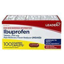 Leader Ibuprofen 200mg Caplets, 100 Count