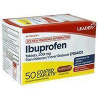 Leader Ibuprofen 200mg Caplets, 50 Count