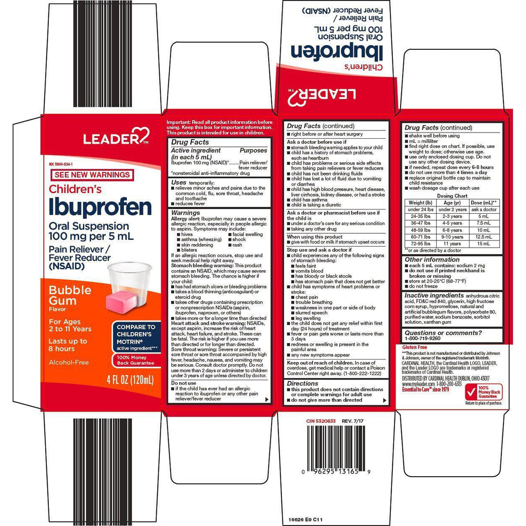 Leader Children's Ibuprofen, Bubblegum Flavored, 4 fl. oz.