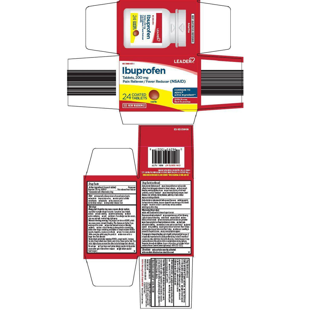 Leader Ibuprofen 200mg Tablets, 500 Count