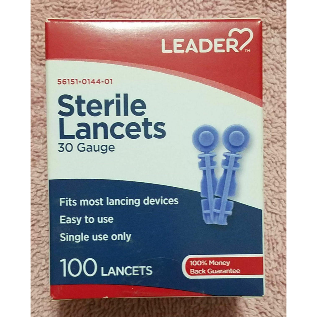 Leader Sterile Lancets, Super Thin, 30 G, 100 count