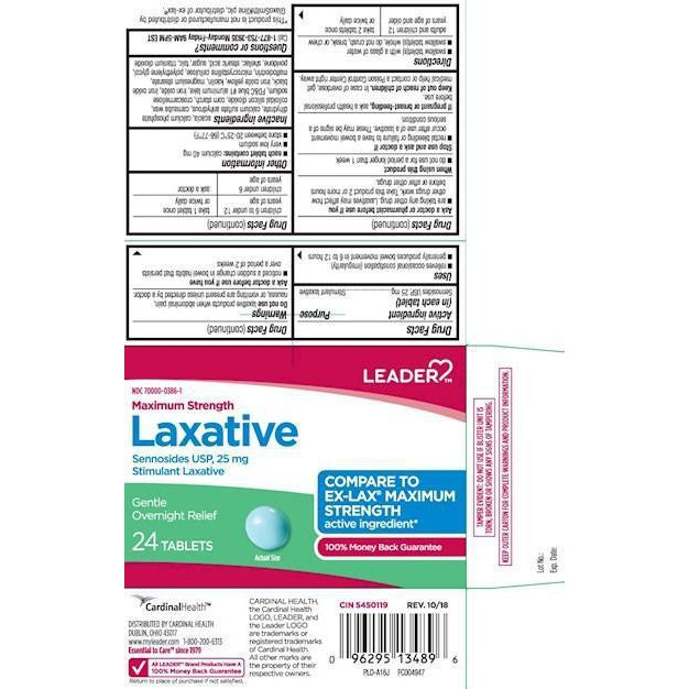Leader Maximum Strength Laxative - 24 tablets