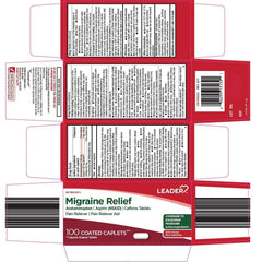Leader Migraine Relief Caplets, 24 Count
