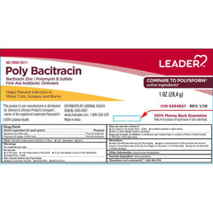 Leader Poly Bacitracin First Aid Antibiotic Ointment, 1 Oz