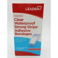 Leader Antibacterial Clear Waterproof Strong Strips, 2