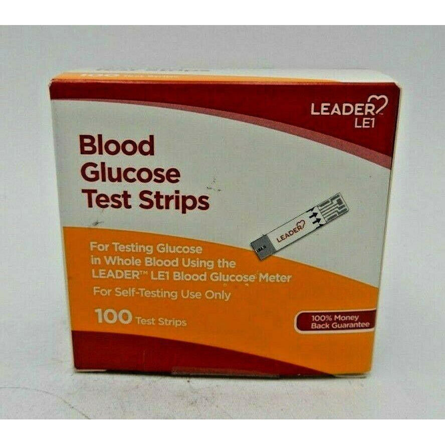Leader Blood Glucose Test Strips, 100 count