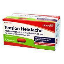 Leader Tension Headache Relief Caplets Without Aspirin, 100 Count