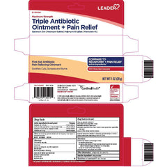Leader Triple Antibiotic Ointment + Pain Relief, 1 Oz