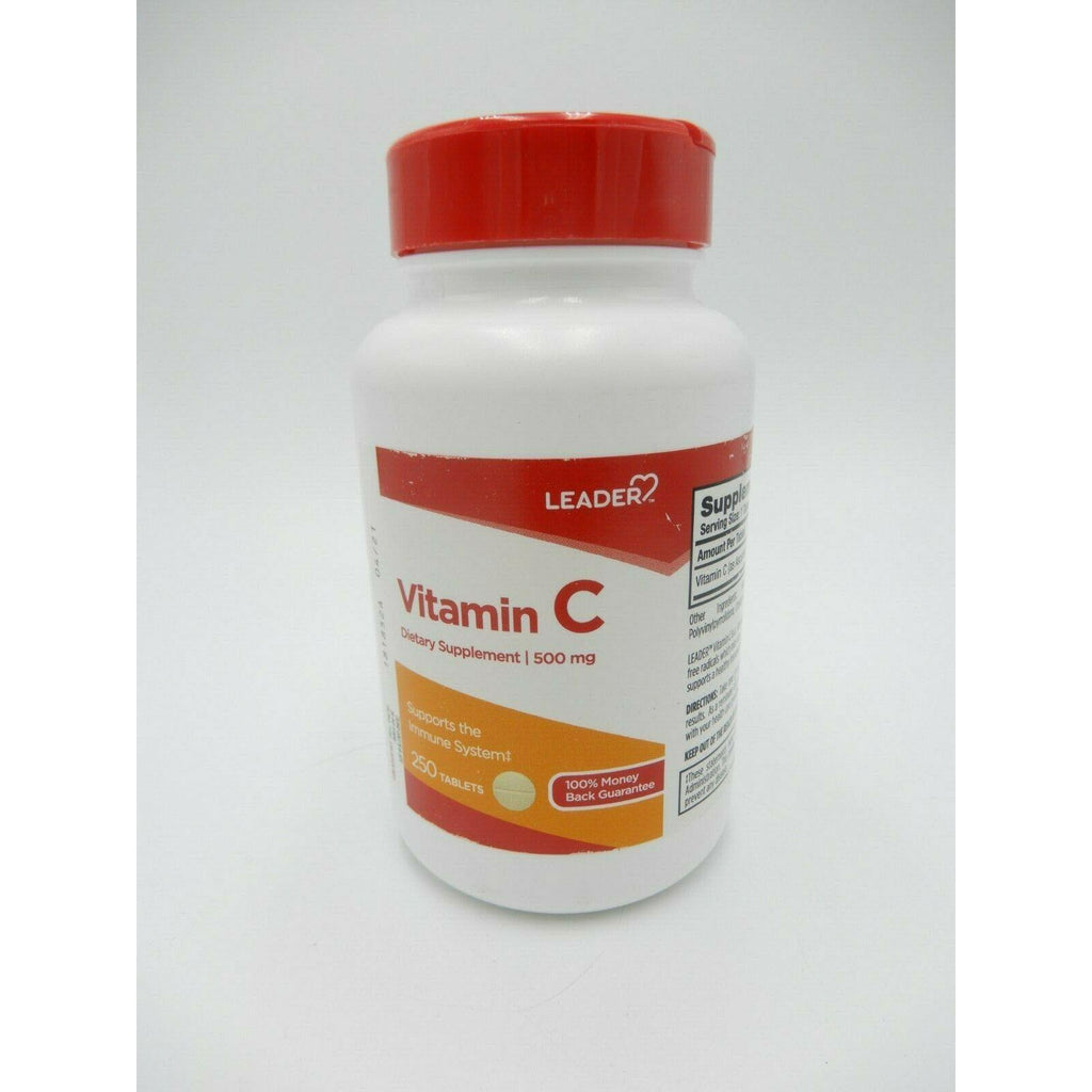 Leader Vitamin C 500 mg Dietary Supplement, 250 tablets
