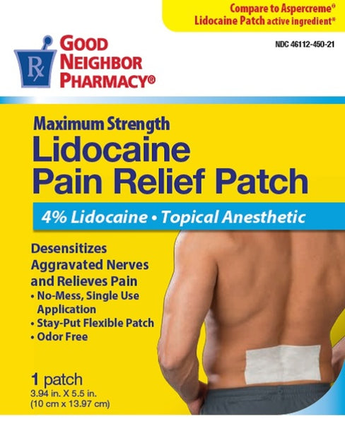 Good Neighbor Pharmacy Lidocaine Pain Relief Patch 4% 5 Pack*