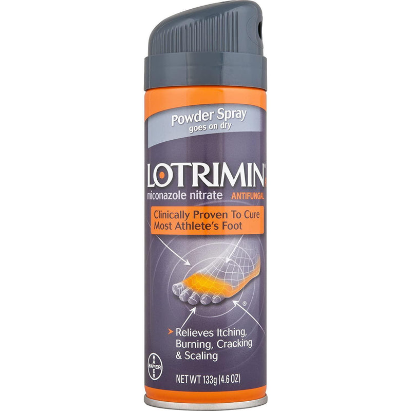 Lotrimin AF Athlete's Foot Powder Spray, Miconazole Nitrate 2%, 4.6 Ounce