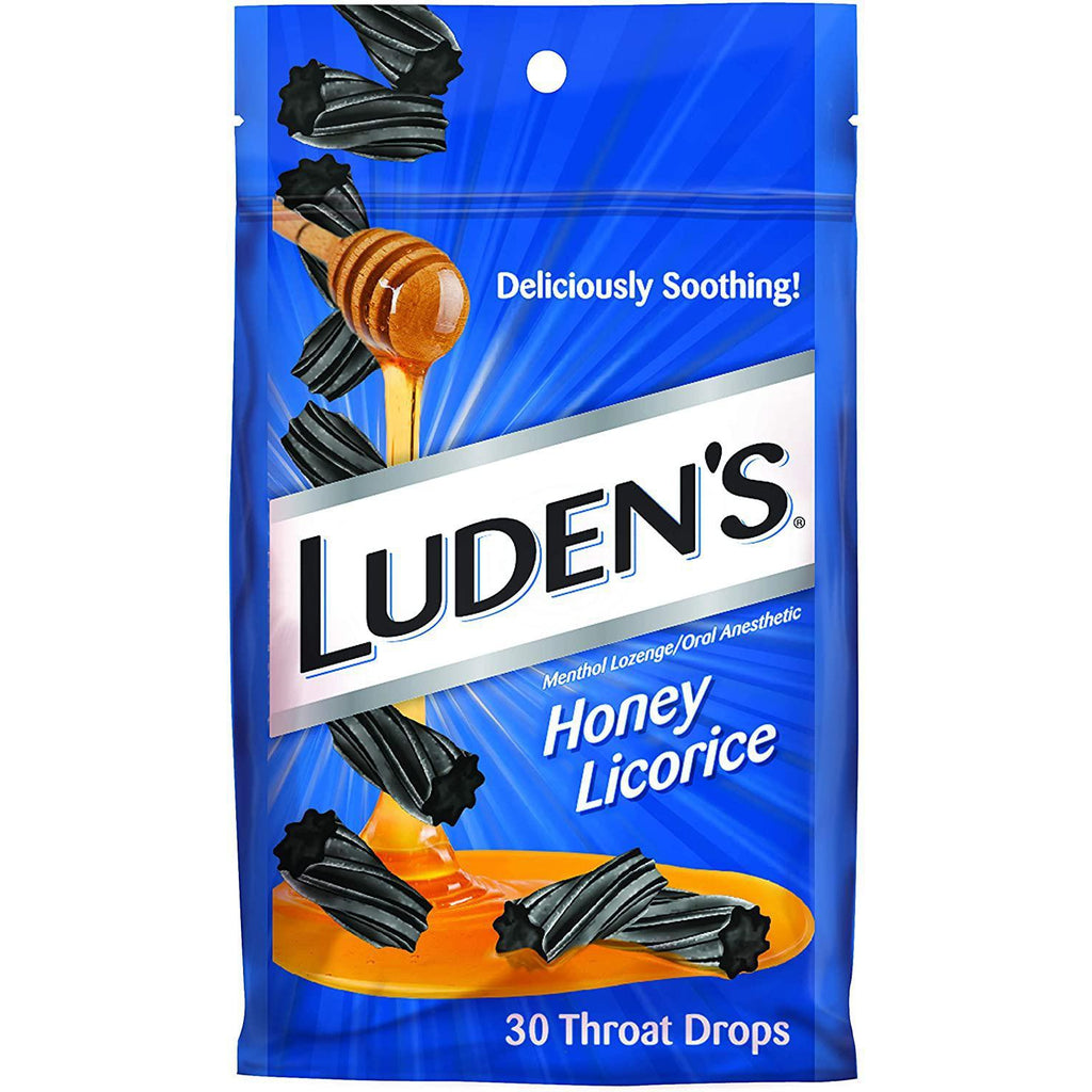 Luden's Throat Drops, Honey Licorice, 30 Drops*