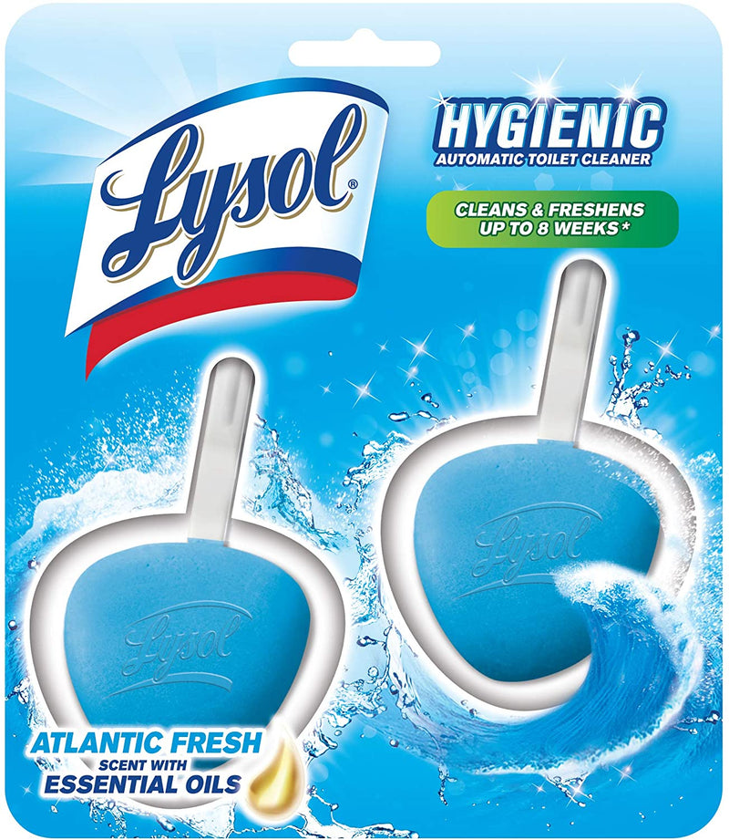 Lysol Hygienic Automatic Toilet Bowl Cleaner, Atlantic Fresh - 2 count