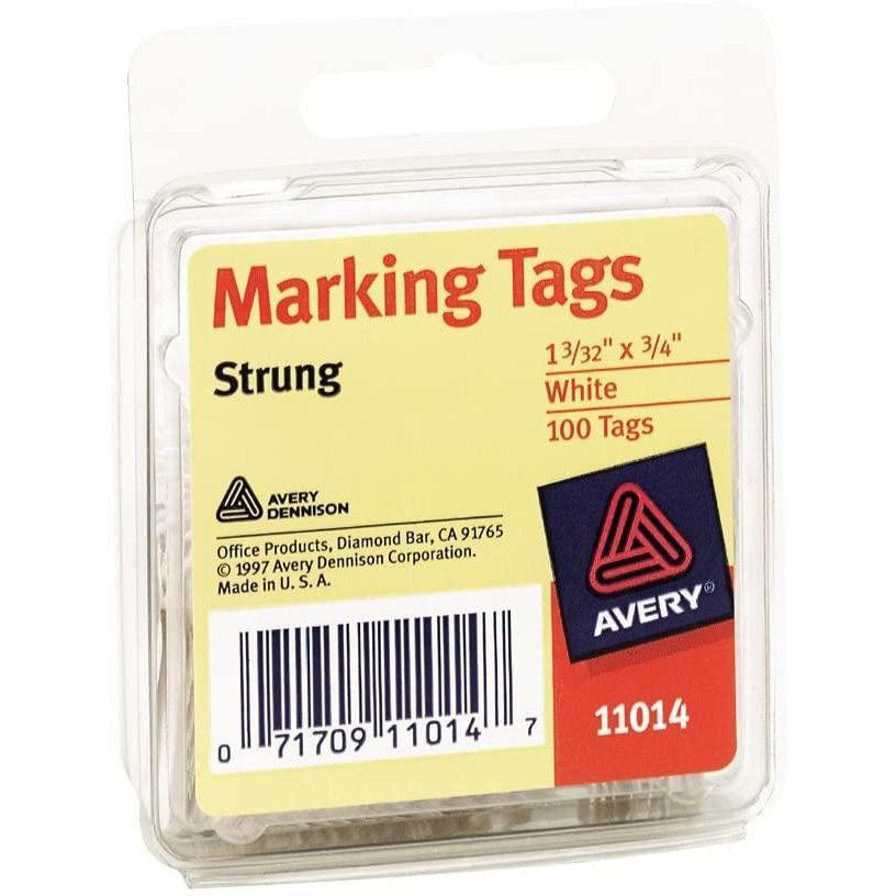 Avery Marking Tags, Strung, 1.09 x 0.75 Inches, Pack of 100