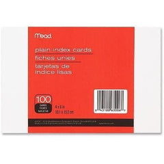 Mead Index Cards, Note Cards, Plain, 100 Cards, 4